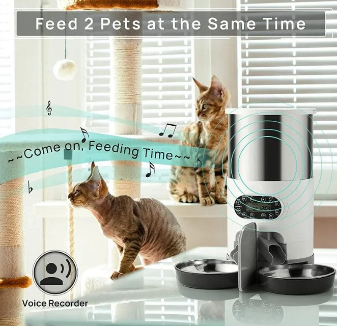 Double Meal Automatic Pet Feeder